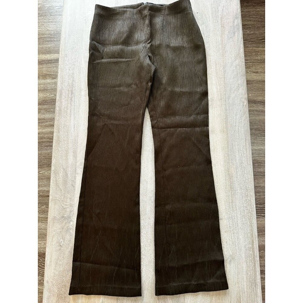 h:ours Neri Pant in Brown Flare Pull On Textured Size XXS Going Out Revolve - Picture 3 of 8